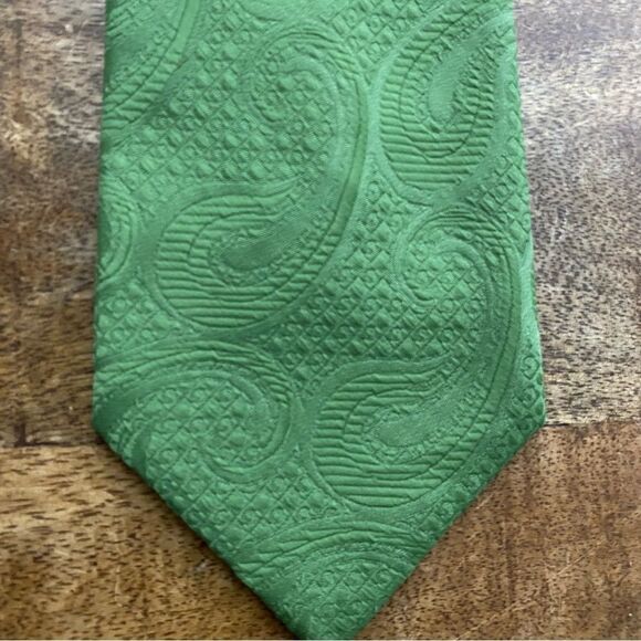 Vintage Sears 1970’s 1980’s avacado green polyester tie - Picture 2 of 4